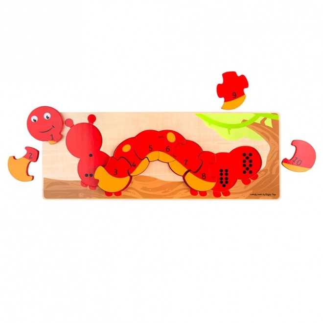 Puzzle educativ Caterpillar Bigjigs Toys