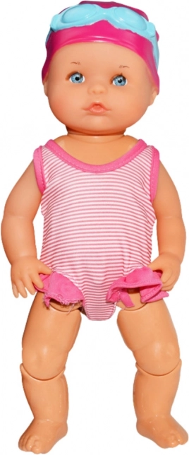 Păpușă plutitoare pentru baie în costum roz