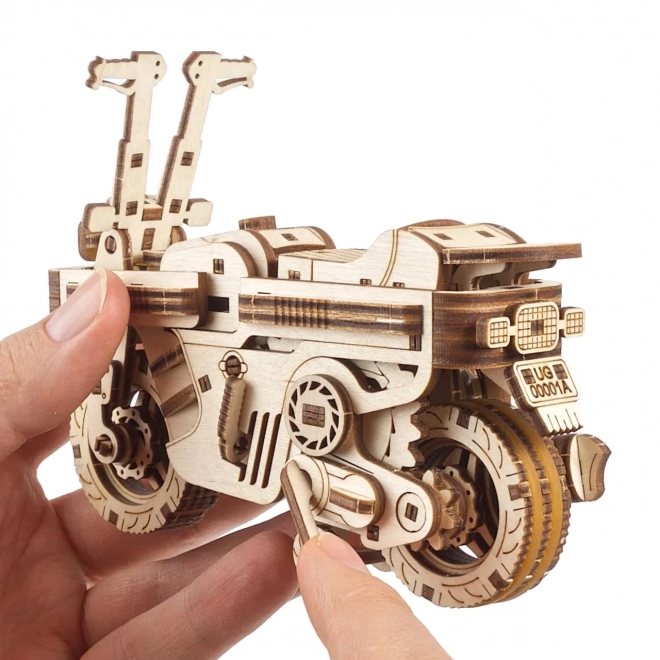 Puzzle 3D mecanic din lemn Ugears - Scuter pliabil