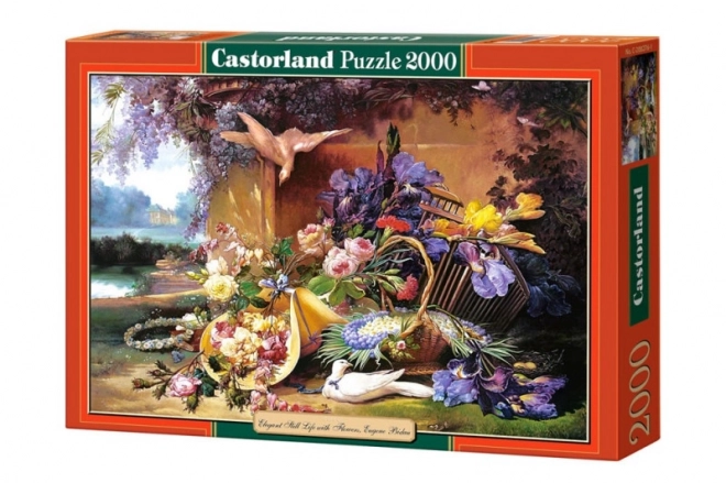 Puzzle 2000 piese Natură statică elegantă cu flori Eugene Bidau