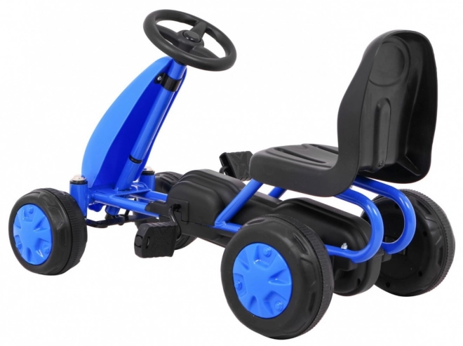 Primul go-kart cu pedale pentru copii albastru