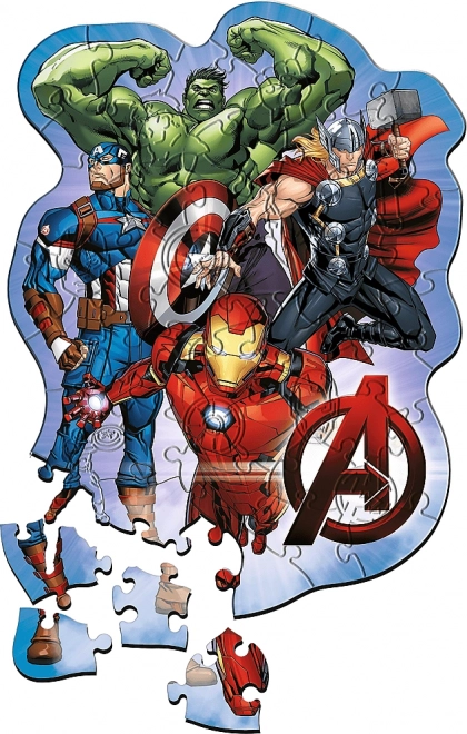 Puzzle din lemn Trefl Avengers și aventurile lor