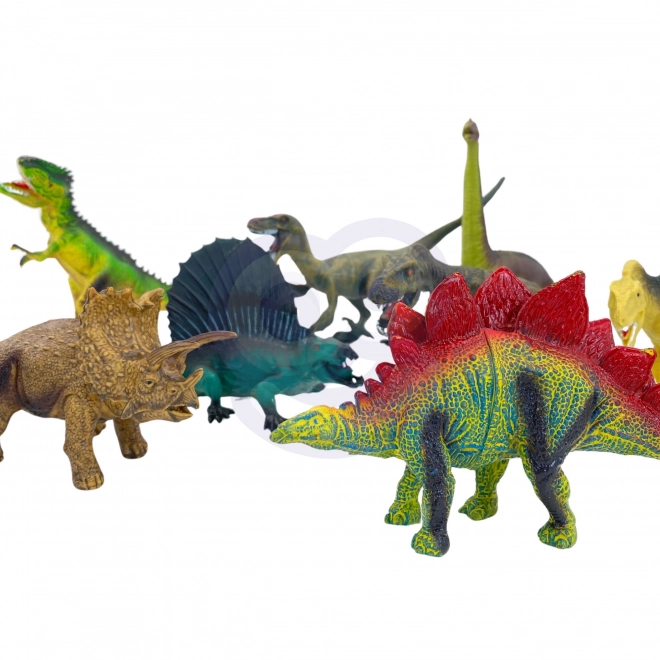 Set figurine dinozauri cu covoraș și cufăr