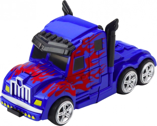 Camion robot 2 în 1 albastru cu tracțiune