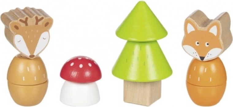 Figurine din lemn prieteni din pădure Goki