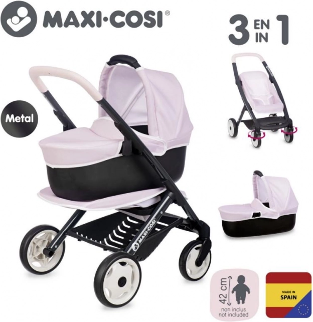 Cărucior pentru păpuși Maxi-Cosi roz deschis
