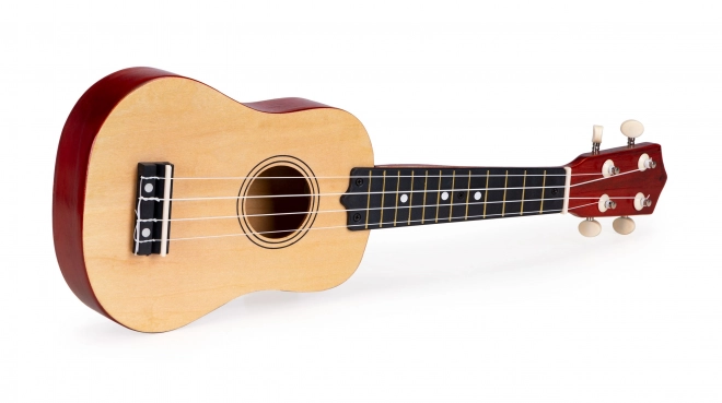 Chitară ukulele din lemn pentru copii cu 4 corzi din nailon