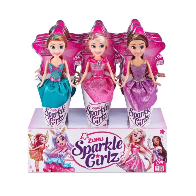 Păpușă prințesă Sparkle Girlz în con 10.5 inch