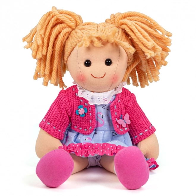 Păpușă din material textil Maggie de la Bigjigs Toys, 34cm