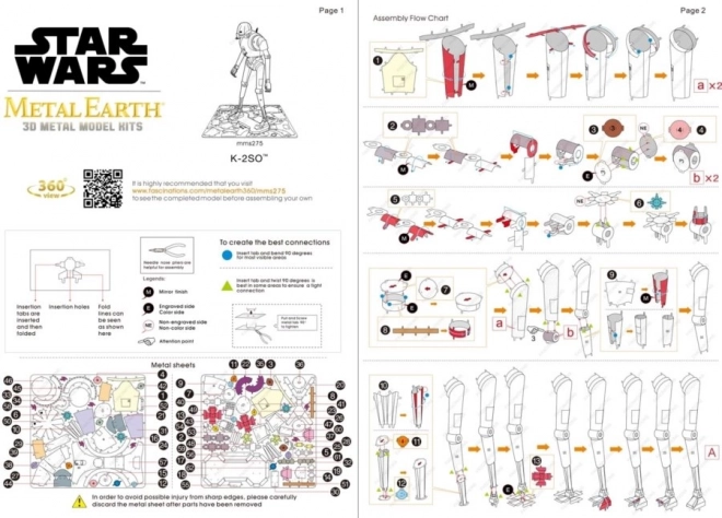 Puzzle 3D metal earth Star Wars Rogue One K-2SO
