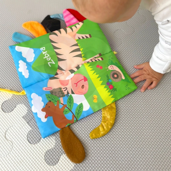 Carte senzorială cu cozi de animale Woopie Baby