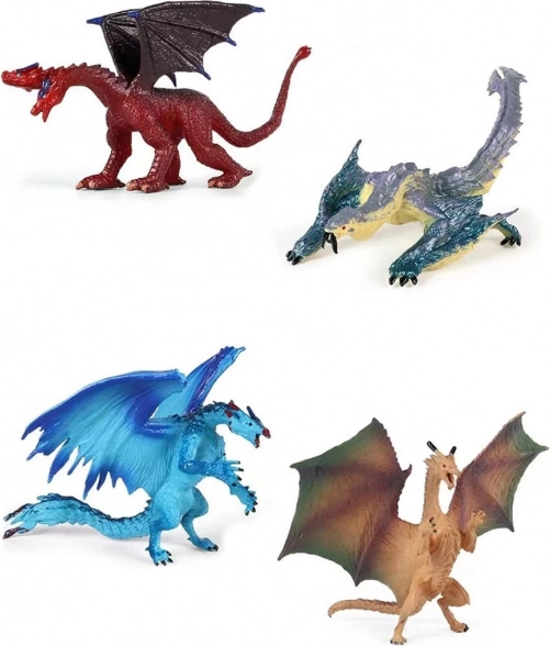 Figurină dragon set 2 bucăți 12 cm