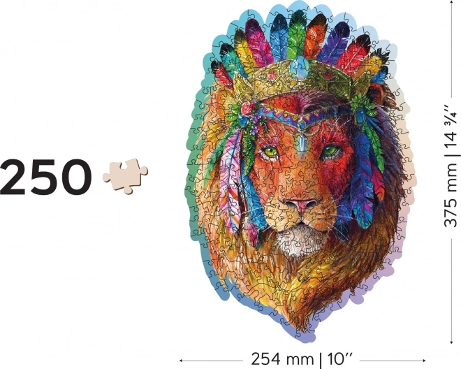 Puzzle din lemn leu mistic