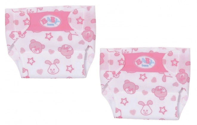 Scutece Baby Born pentru păpuși, set de 2 bucăți