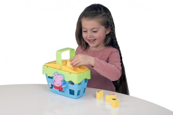 Coș de picnic Peppa Pig pentru sortat forme
