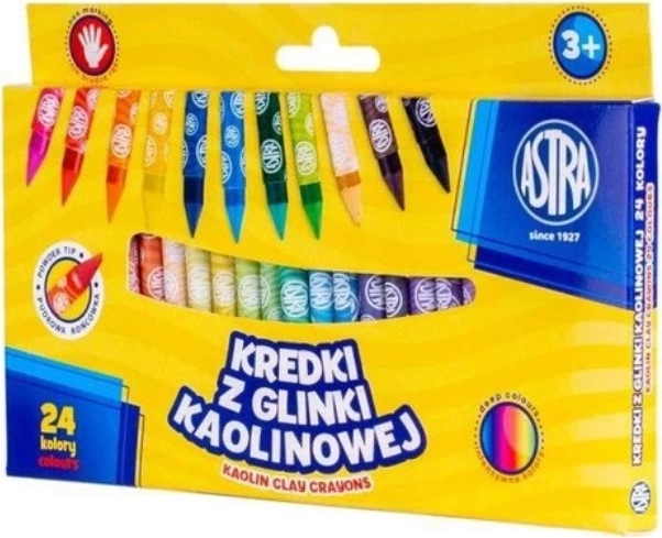 Pasteluri Astra din kaolin, set 24 bucăți