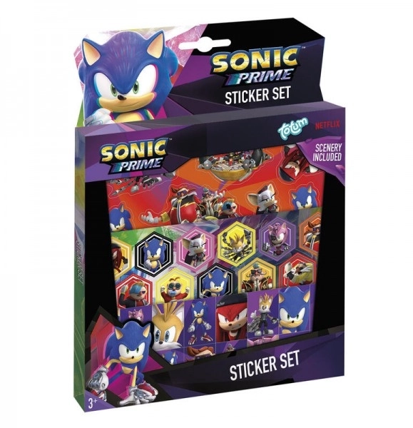 Box cadou Sonic cu autocolante