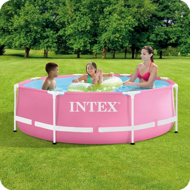 Piscina rotundă pentru copii 244x76 cm roz INTEX