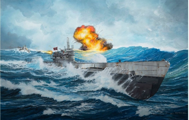 Model submarin german tip IX C/40 scara 1/144