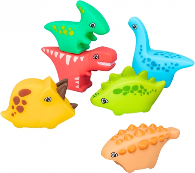 Set de jucării din cauciuc pentru baie Dino World 6 bucăți