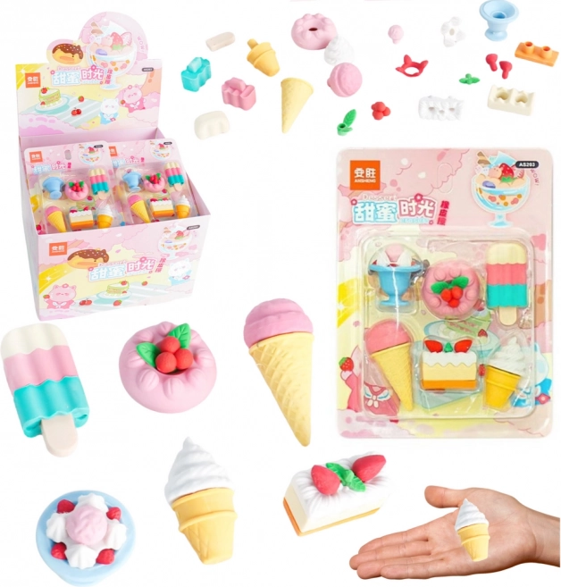 Set de radiere Sweets 6 buc