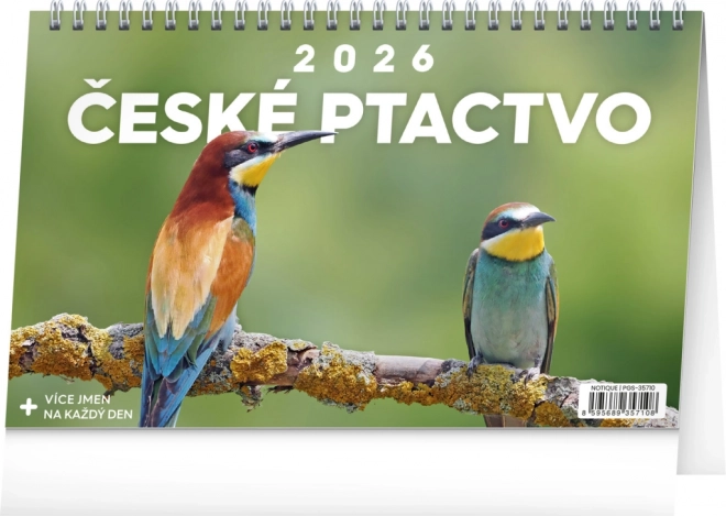 Calendar de masă păsări cehe 2026