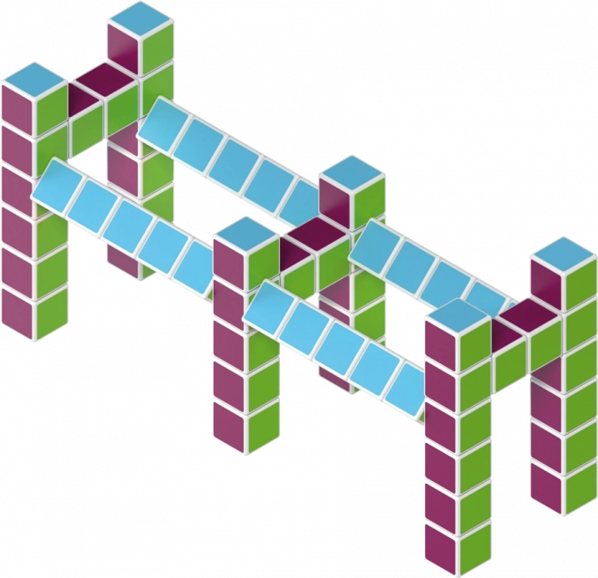 Cuburi magnetice Geomag Magicube pentru construcții libere