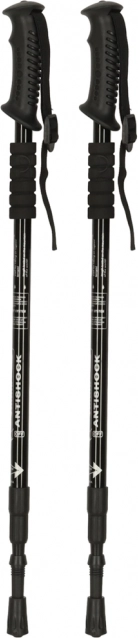 Bastoane trekking pliabile Nordic Walking, negre, 2 buc