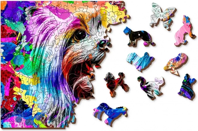 Puzzle din lemn ediție Pop Art Terrier Yorkshire