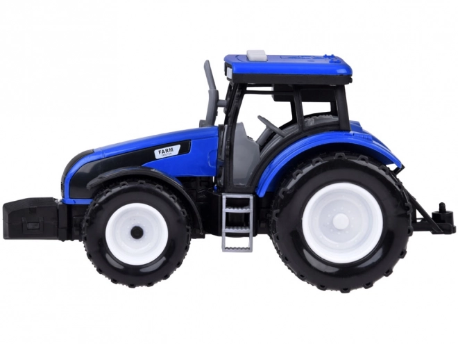 Tractor albastru pentru micii fermieri cu sunete și lumini