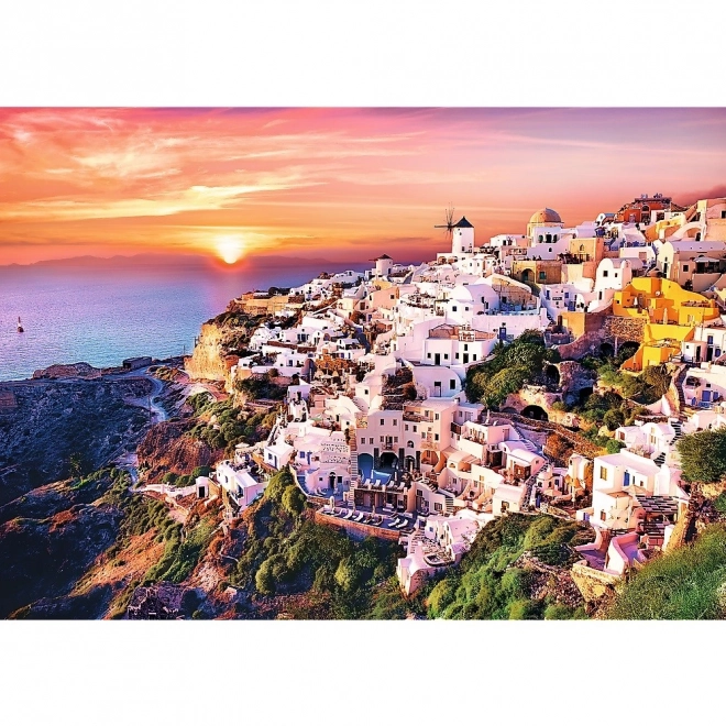 Puzzle 1000 bucăți apus de soare Santorini