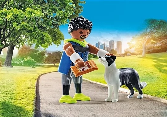 Jucător PLAYMOBIL cu border collie