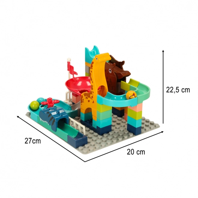 Set constructie pistă cu bile 62 piese Bibi-inn