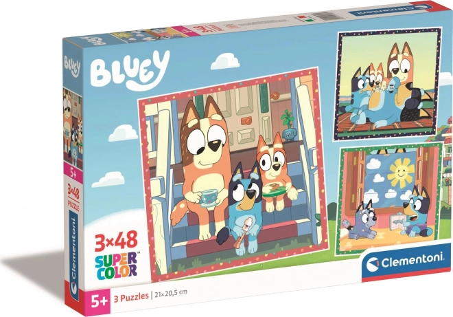 Puzzle Bluey de la Clementoni 3x48 piese