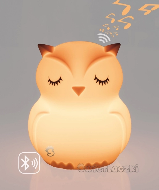 Lampă de noapte din silicon cu difuzor Bluetooth Bufnița HU HU