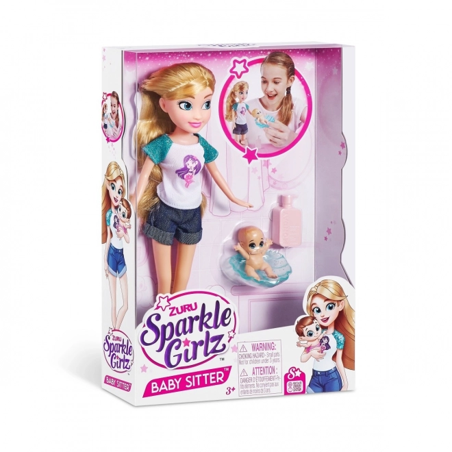 Set pentru îngrijirea copiilor cu păpușă Sparkle Girlz