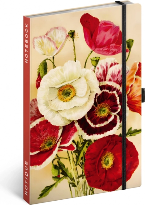 Carnet de notițe Notique Maci de Kateřina Winterová, cu linii 13 x 21 cm
