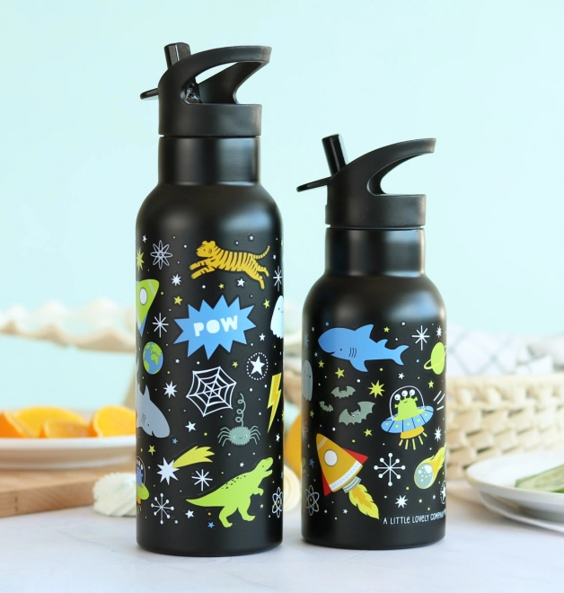 A Little Lovely Company Sticlă de băut din oțel inoxidabil 500 ml – Universul