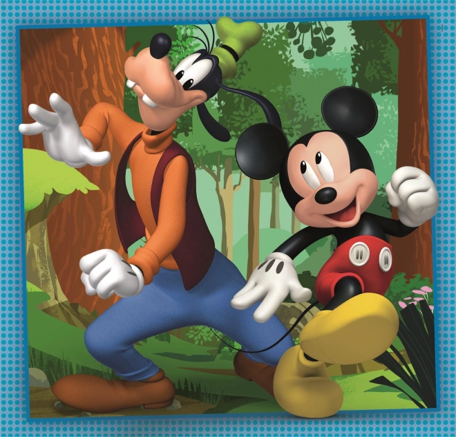 Puzzle cu Mickey și prietenii 3x48 piese