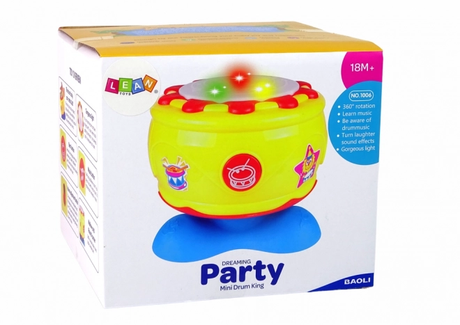 Mare tambur interactiv muzical cu lumini 19 cm