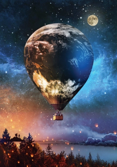 Puzzle luminos Călătorie spre Lună 1000 piese