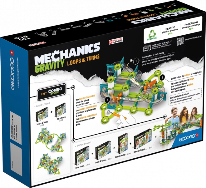 Set construcción Geomag Mechanics Gravity Loops and Turns 130 piese