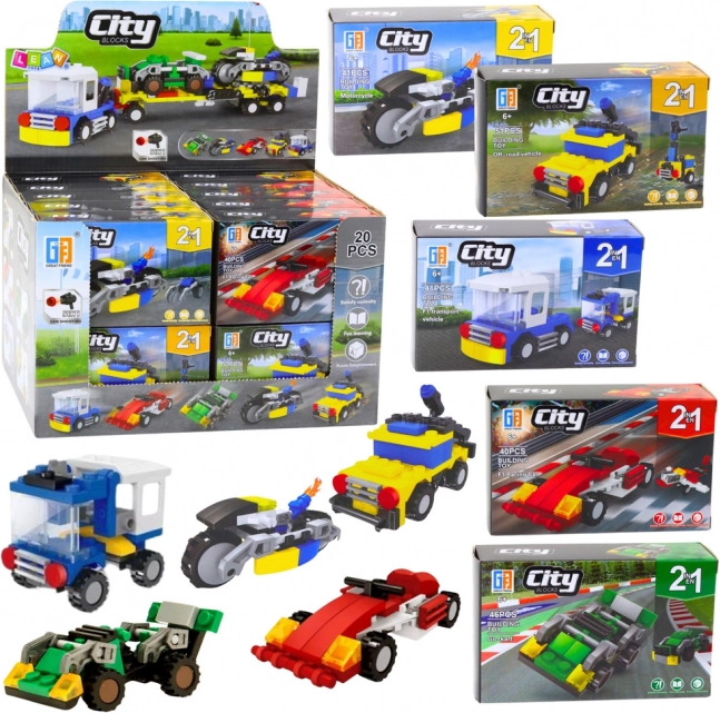 Set de construcție creativă City vehicule 2în1