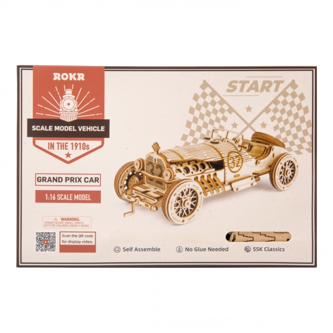 Puzzle 3D din lemn Rokr Mașină Grand Prix 220 piese