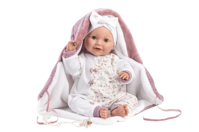 Nou Născut - Păpușa Realistă Care Clipește și Scoate Sunete - 42 cm