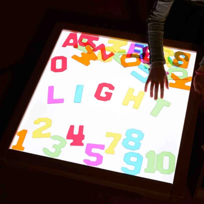 Masterkidz ramă senzorială cu panou LED și tăviță de pictat transparentă