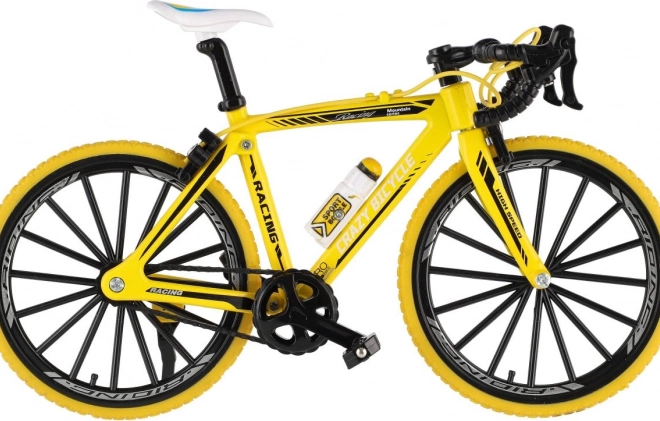 Bicicletă miniatură din metal/plastic 19 cm în culori diferite