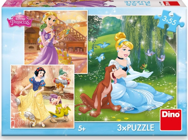 Puzzle Dino Prințesele Disney 3x55 Piese