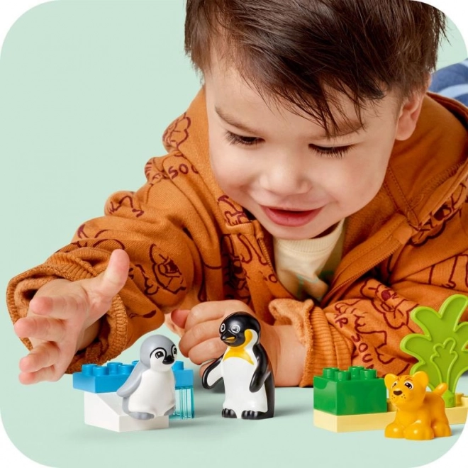 Lego Duplo Rodinke animale sălbatice: Pinguini și lei