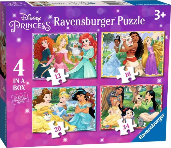 Puzzle Disney Prințese Ravensburger 4 în 1